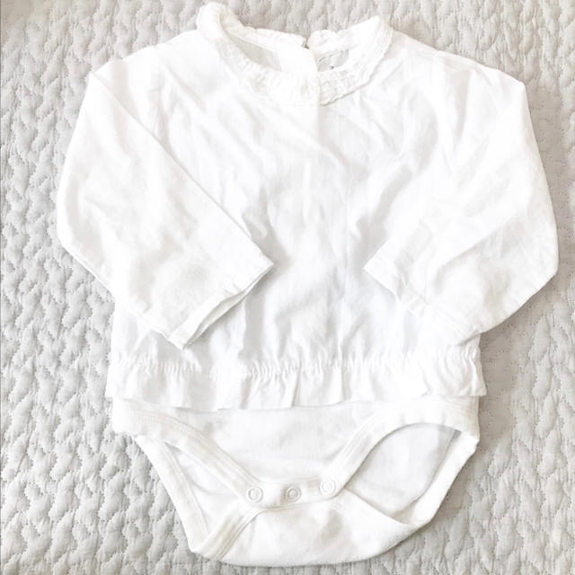 ZARA KIDS(ザラキッズ)のザラベビー★チノジャンパースカート★ブラウス キッズ/ベビー/マタニティのベビー服(~85cm)(ワンピース)の商品写真