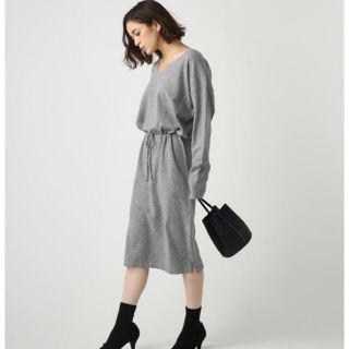 アズールバイマウジー(AZUL by moussy)の新作【AZUL BY MOUSSY】両Vネックブラウジングニットワンピース(ロングワンピース/マキシワンピース)