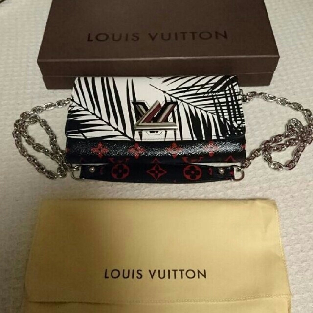 美品 LOUIS ポルトフォイユツイストチェーンウォレット ルイヴィトン