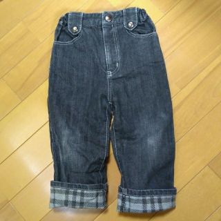 バーバリー(BURBERRY)のまさみ様専用☆バーバリー ブラックデニム 90cm(パンツ/スパッツ)