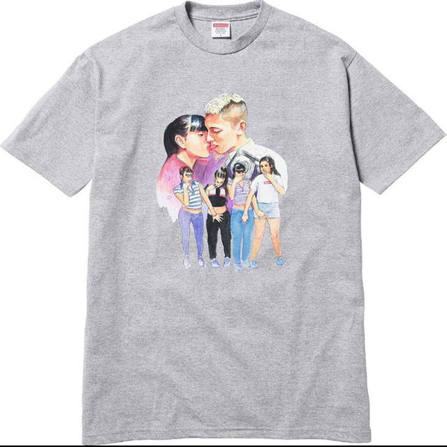 supreme シュプリーム kiss tee 新品 希少Sサイズ 灰色