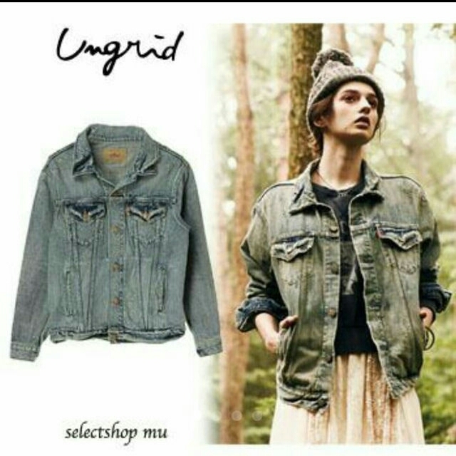 Ungrid(アングリッド)の【Ungrid】アングリッド ヴィンテージ デニムジャケット デニムGジャン レディースのジャケット/アウター(Gジャン/デニムジャケット)の商品写真