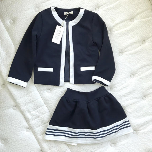 BeBe(ベベ)の入学式 セットアップ 新品タグ付き！ キッズ/ベビー/マタニティのキッズ服女の子用(90cm~)(ドレス/フォーマル)の商品写真