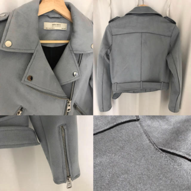 ZARA(ザラ)のZARAスエード調ライダース XS レディースのジャケット/アウター(ライダースジャケット)の商品写真