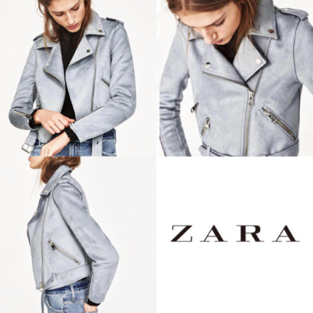 ZARA(ザラ)のZARAスエード調ライダース XS レディースのジャケット/アウター(ライダースジャケット)の商品写真