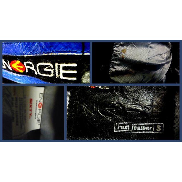 ENERGIE(エナジー)のENARGIEエナジーレザージャケットS本革黒青 メンズのジャケット/アウター(レザージャケット)の商品写真
