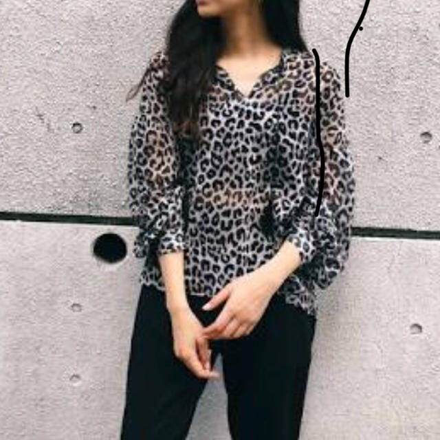 moussy(マウジー)のmoussy レオパードシースルーシャツ レディースのトップス(シャツ/ブラウス(長袖/七分))の商品写真