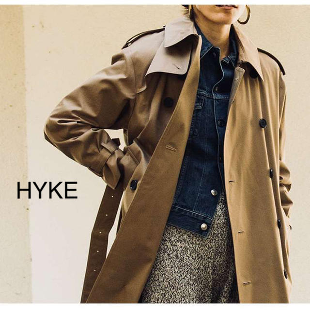 HYKE(ハイク)の【るぅ様専用】【新品】HYKE トレンチBIG＋LONG size1 レディースのジャケット/アウター(トレンチコート)の商品写真