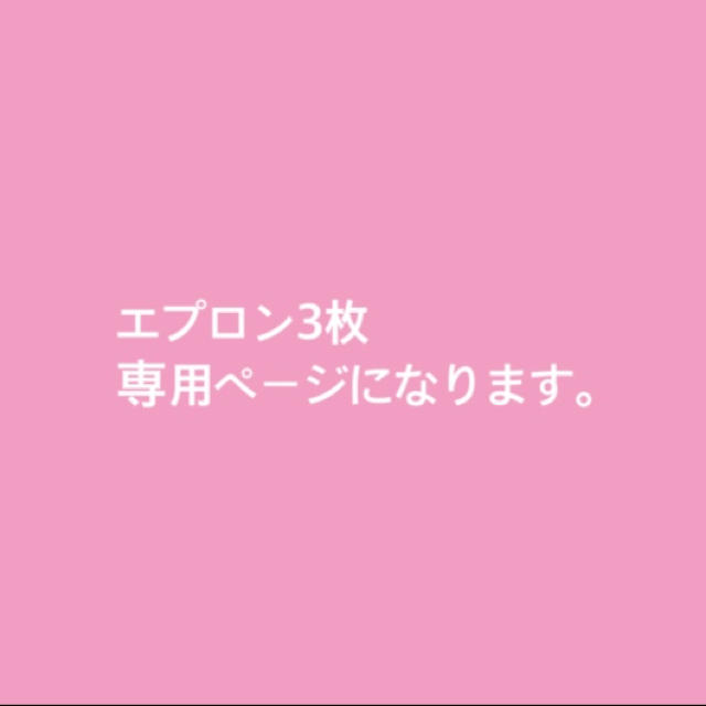 エプロン3枚セット専用ページになります。