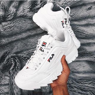 フィラ(FILA)の25.0cm FILA DISRUPTOR2 白フィラ 厚底スニーカー 新品(スニーカー)