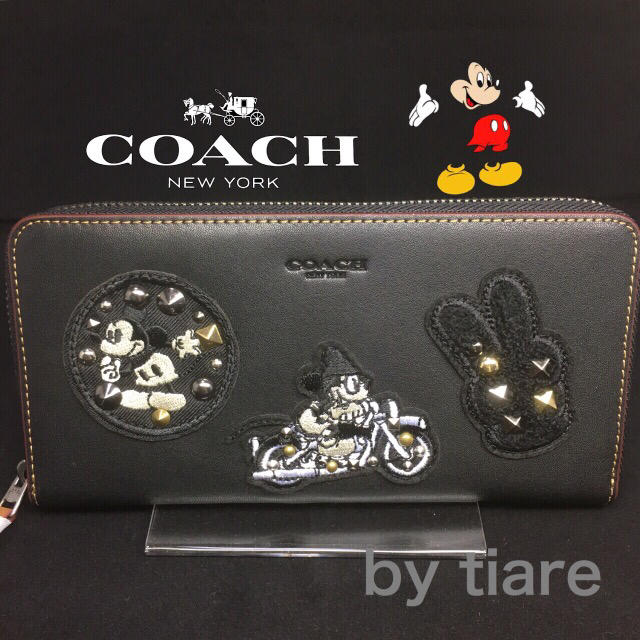 COACH(コーチ)の限定セール❣️新品コーチ×ディズニー長財布F59340ブラックミッキー レディースのファッション小物(財布)の商品写真