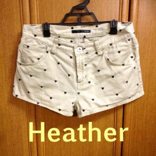 ヘザー(heather)のハートドットショーパン(ショートパンツ)