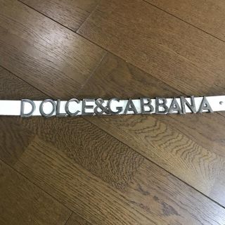 ドルチェアンドガッバーナ(DOLCE&GABBANA)のドルガバ ホワイトレザーベルト(ベルト)