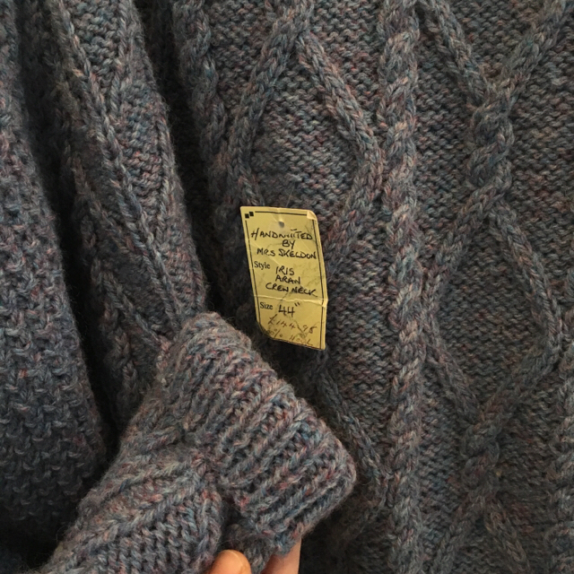 Lochie(ロキエ)の古着屋購入フィッシャーマンニットパープルfrancevintageusa レディースのトップス(ニット/セーター)の商品写真