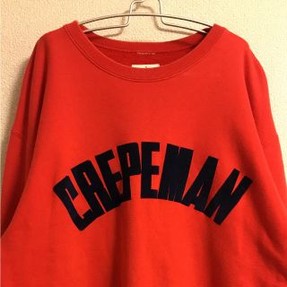 クリープマン CREPEMAN アーチロゴ 赤 スウェット  サイズL(スウェット)