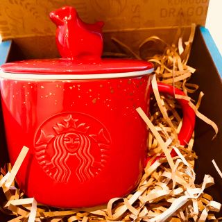 スターバックスコーヒー(Starbucks Coffee)の【スターバックス 干支マグ】2018干支の戌 ニューイヤーリッド付マグ【新品】(マグカップ)