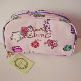 ラデュレ(LADUREE)のあやちゃま様専用★LADUREE チャームクチュール
プリントポーチ ピンク★(ポーチ)