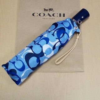 コーチ(COACH)の☆美品☆COACH　ワンタッチ折りたたみ傘(傘)