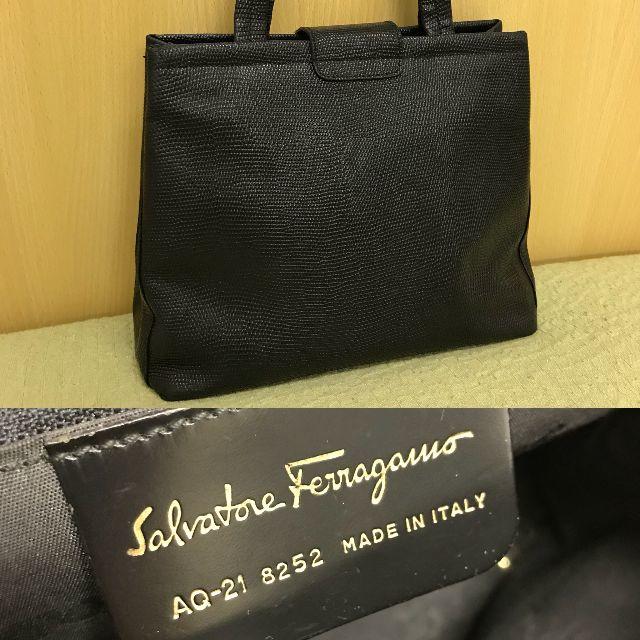 Salvatore Ferragamo(サルヴァトーレフェラガモ)のフェラガモ　ハンドバッグ 《正規品》黒　レザー　Ferragamo レディースのバッグ(ハンドバッグ)の商品写真