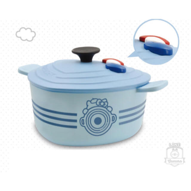 LE CREUSET(ルクルーゼ)の夏セール 2コ5000ルクルーゼ✖️ハローキティちゃん 台湾限定 ランチボックス インテリア/住まい/日用品のキッチン/食器(弁当用品)の商品写真