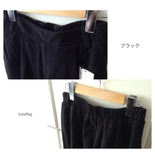 DouDou(ドゥドゥ)の1度使用しました☆起毛イージーテーパードパンツ ブラック レディースのパンツ(カジュアルパンツ)の商品写真