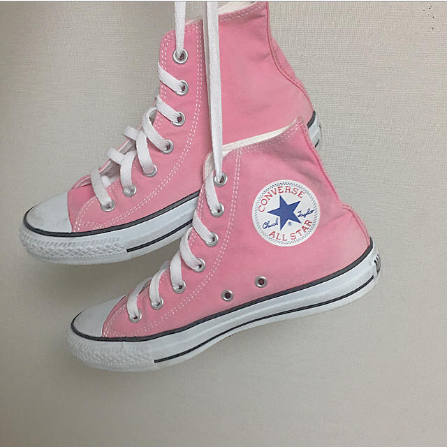 CONVERSE コンバース ハイカット ピンクの通販 by るるる's shop｜コンバースならラクマ