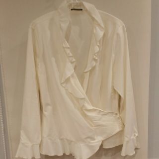 アンクライン(ANNE KLEIN)のハル様専用❗　アンクライカシュクールブラウス(シャツ/ブラウス(長袖/七分))