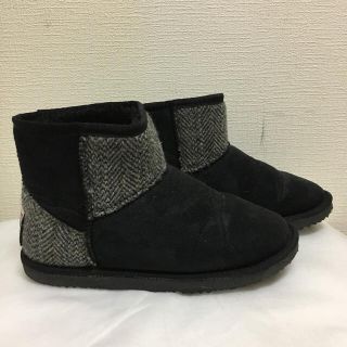 ハリスツイード(Harris Tweed)のハリスツイード ショートムートンブーツ Lサイズ(ブーツ)