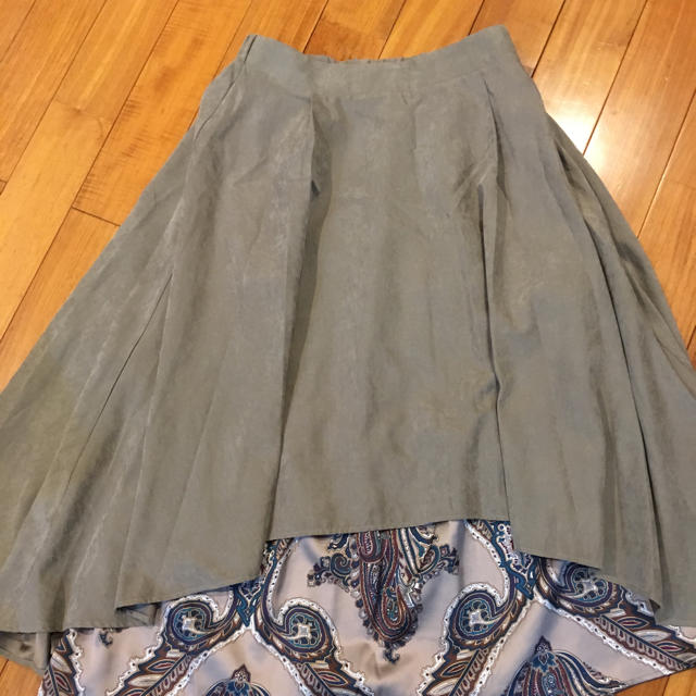 前後アシンメトリーミモレ丈スカート レディースのスカート(ロングスカート)の商品写真