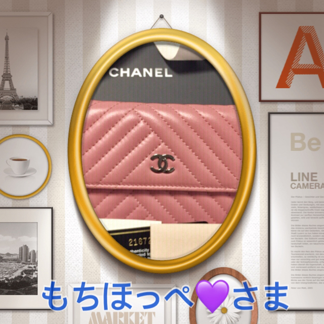 【海外限定】 CHANEL - CHANEL  Vステッチ 財布 財布