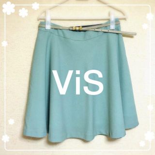 ヴィス(ViS)の爽やかミントグリーンスカート♡(ひざ丈スカート)