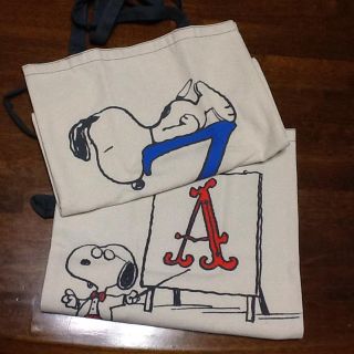 スヌーピー(SNOOPY)のスヌーピー  縦型ビッグ トートバック  2枚セット❗️新品・未使用❗️(トートバッグ)