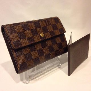 ルイヴィトン(LOUIS VUITTON)の39 ヴィトン ダミエ 三つ折り財布 パスケース付(財布)