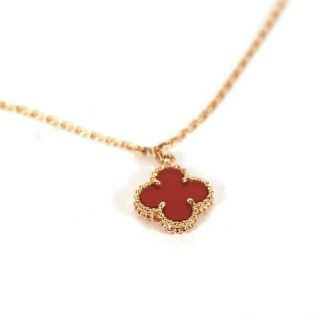 ヴァンクリーフアンドアーペル(Van Cleef & Arpels)のヴァンクリーフ&アーペル❤️スウィートアルハンブラ❤️カーネリアン❤️美品✨(ネックレス)