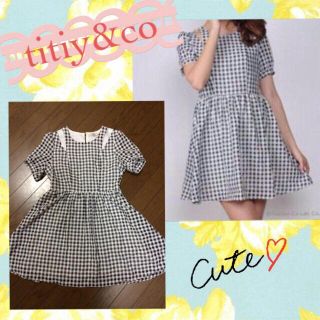 ティティアンドコー(titty&co)の激安♡titiy&co♡ギンガムワンピ(ミニワンピース)