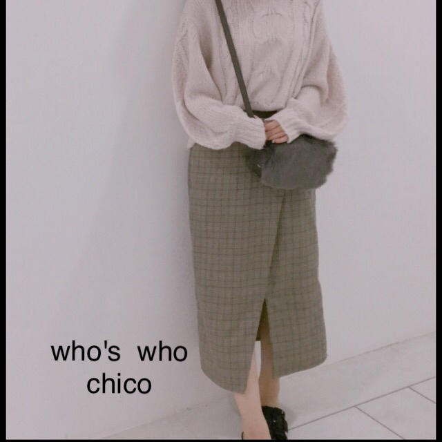 who's who Chico(フーズフーチコ)の新品❁﻿フーズフーチコ グレンチェック タイトスカート レディースのスカート(ロングスカート)の商品写真