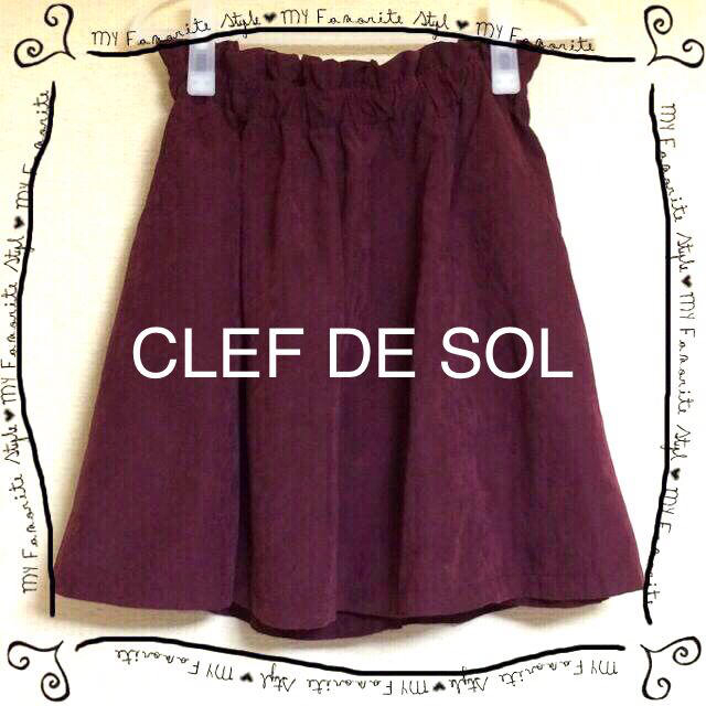 CLEF DE SOL(クレドソル)の可愛いワインレッドスカート♡ レディースのスカート(ミニスカート)の商品写真