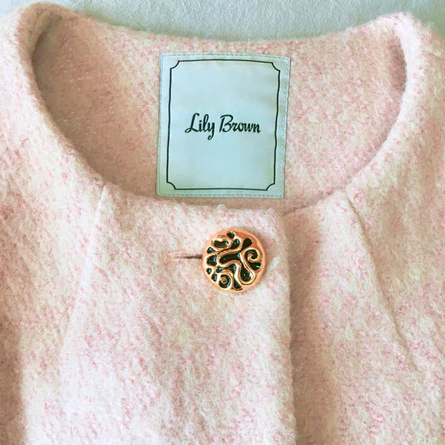 Lily Brown(リリーブラウン)のピンクコート レディースのジャケット/アウター(ロングコート)の商品写真