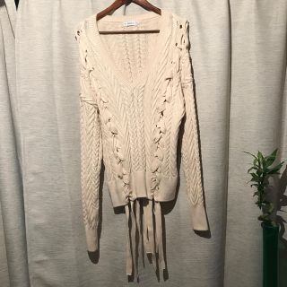 ザラ(ZARA)のお値下げしました♡zara レースアップ リボン ニット(ニット/セーター)