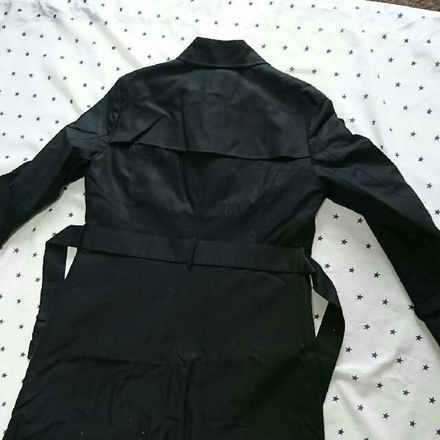 【古着】ライナー付 トレンチコート 黒15号 レディースのジャケット/アウター(トレンチコート)の商品写真