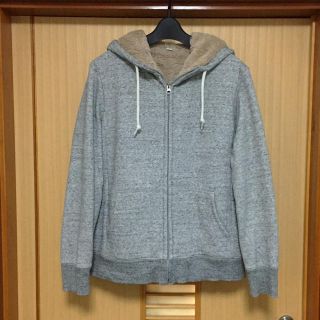 ユニクロ(UNIQLO)の美品 ユニクロ ボアパーカー レディース グレー XL(パーカー)