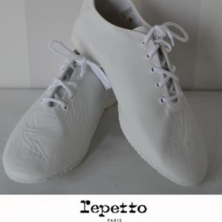 レペット(repetto)の【期間限定価格】レペット レースアップシューズ=JAZZ (白)定価14688円(バレエシューズ)