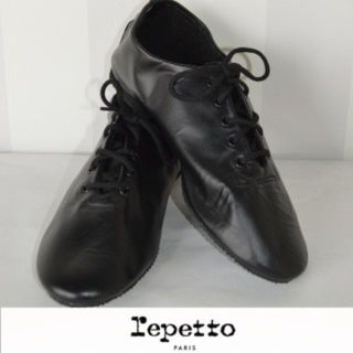 レペット(repetto)の在庫処分セール レペット レースアップシューズ=JAZZ (黒)定価14688円(バレエシューズ)