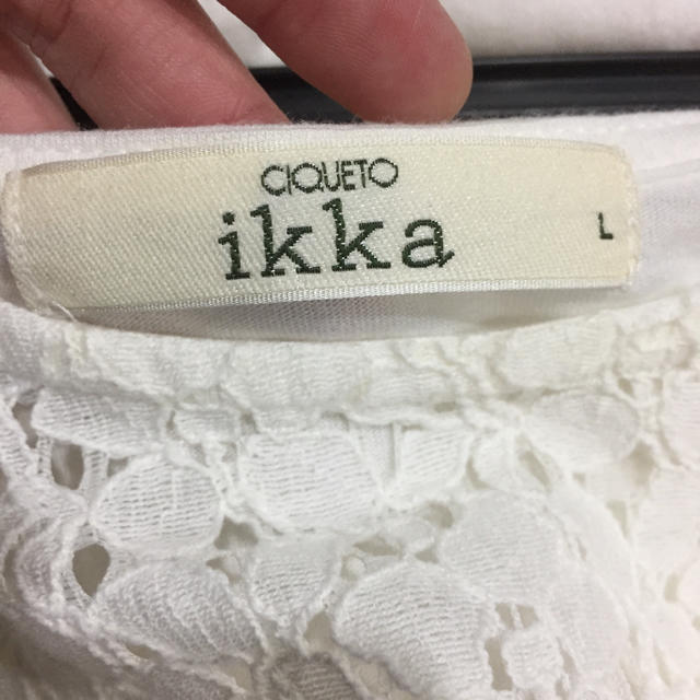 ikka(イッカ)のciqueto ikka レースカットソー ホワイト レディースのトップス(カットソー(半袖/袖なし))の商品写真