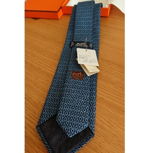 Hermes - HERMES エルメス ネクタイ マリン 新品未使用 箱、袋、購入