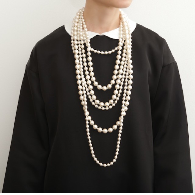 petite robe noire コットンパール6連ネックレス - ネックレス