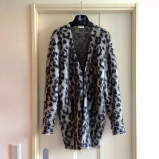 SAINT LAURENT PARIS サンローランパリ 15AW Leopard Mohair Knit 459938 Y1UC1 レオパードモヘアニットプルオーバーセーター