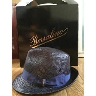 ボルサリーノ(Borsalino)の美品 ボルサリーノ パナマハット イタリー製 幹田 ウルフズヘッド 57cm(ハット)