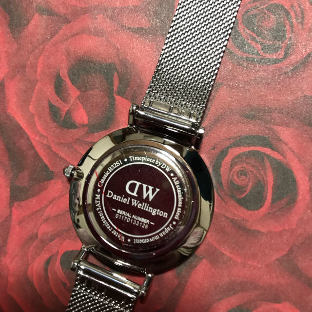 Daniel Wellington(ダニエルウェリントン)の【ダニエルウェリントン】スターリング  シルバー ブラック 32mm レディースのファッション小物(腕時計)の商品写真