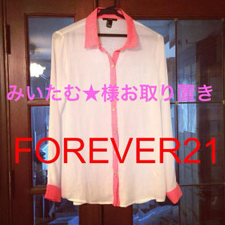 フォーエバートゥエンティーワン(FOREVER 21)のforever21♡ネオンカラーシャツ♡(シャツ/ブラウス(長袖/七分))